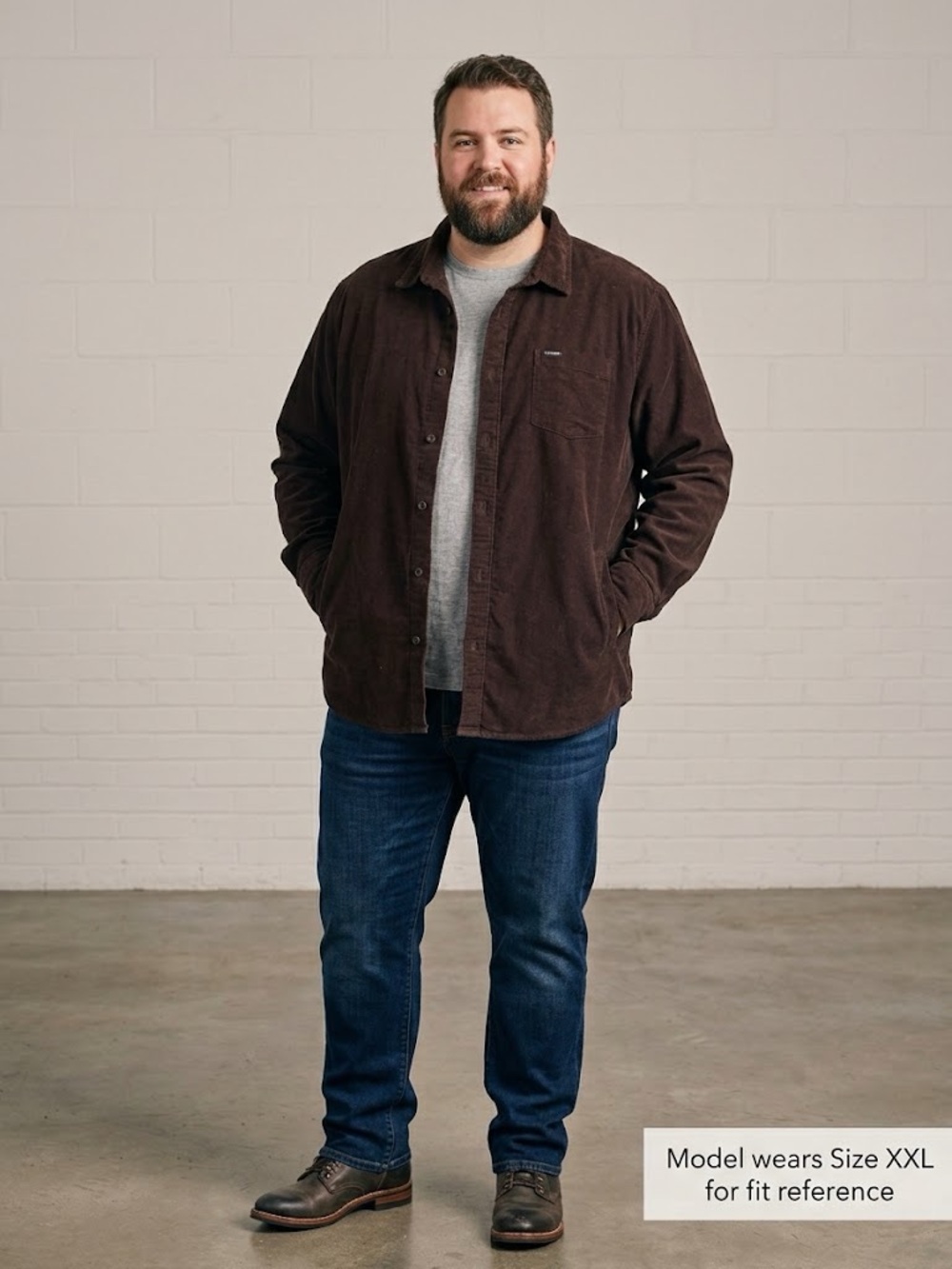 Volcom Men's Dark Brown Corduroy Shirt Jacket